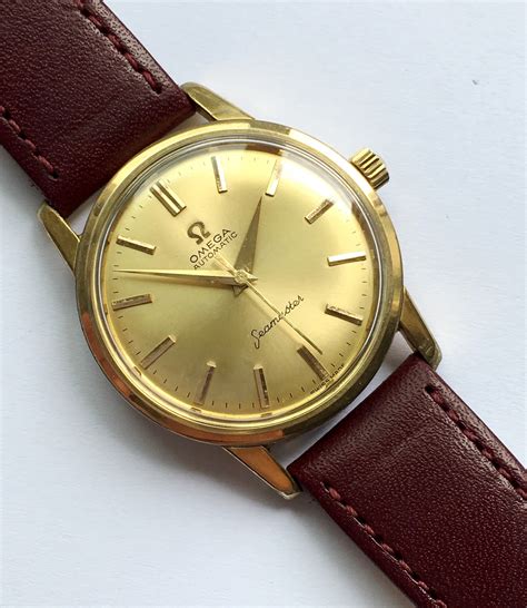 omega vintage seamaster gold|omega seamaster gold vintage price.